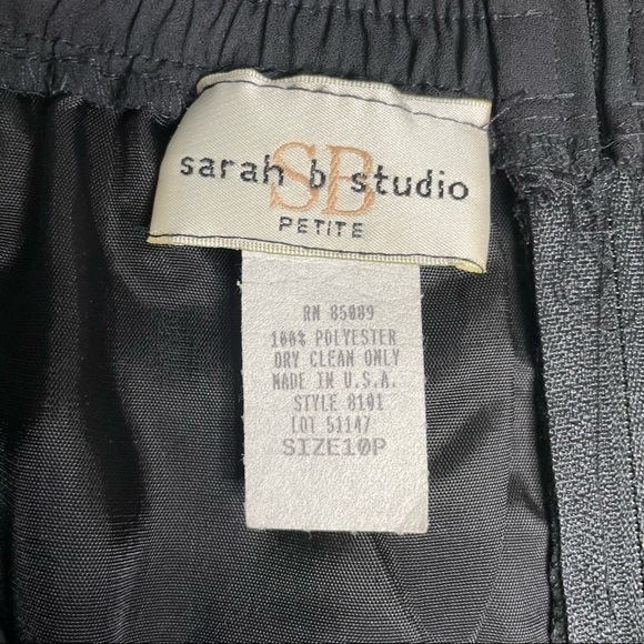 Sarah B Studio Long Black Dress Skirt Button Detail w/ Slit 10P NWT - Picture 5 of 8
